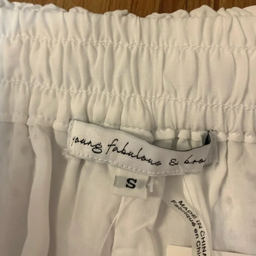 Young Fabulous & Broke Eyelet White Pants